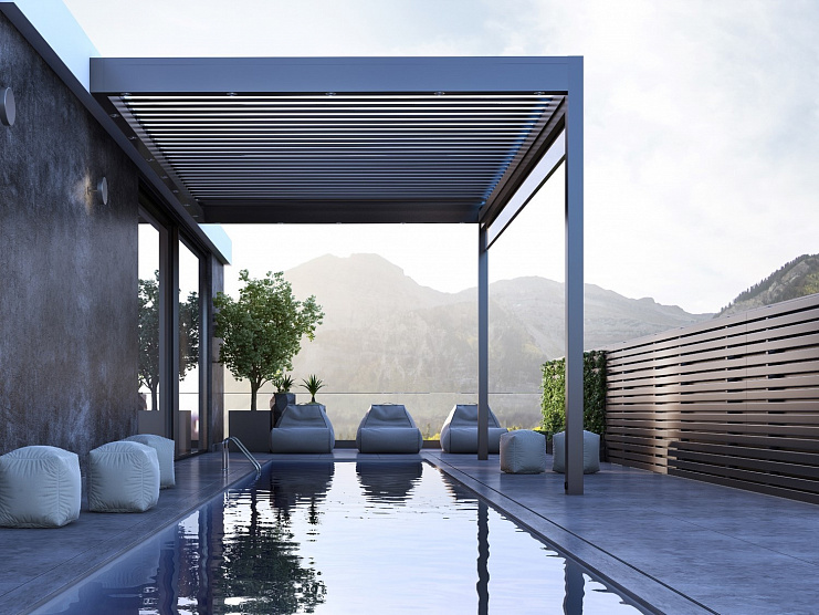 ПЕРГОЛА С ПОВОРОТНЫМИ ЛАМЕЛЯМИ